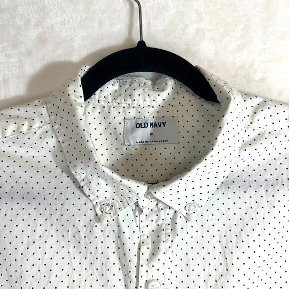 Old Navy XL Women's Top Polka Dot Short Sleeve Buttoned Casual Work Soft Comfort - Picture 3 of 10